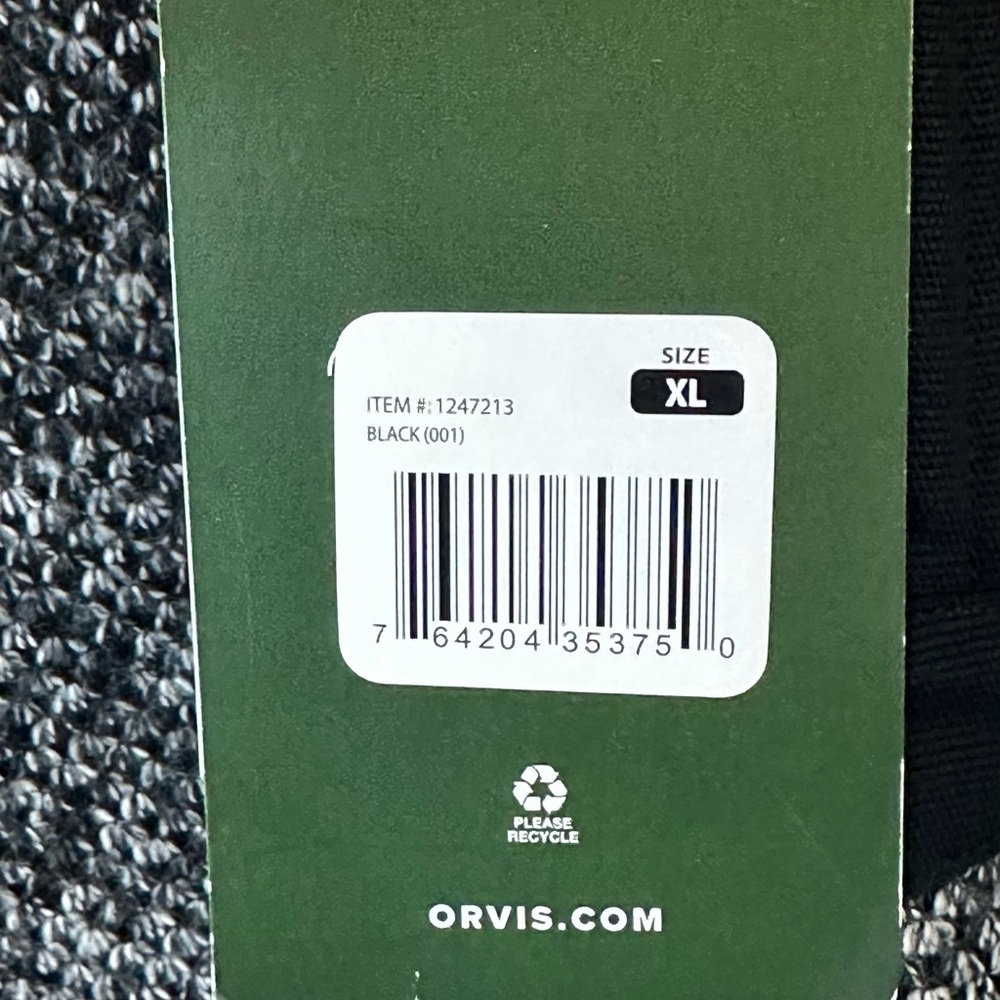 Orvis Men's Black and White 1/4 Zip-Up Sweater, Size XL. NWT - Picture 9 of 9